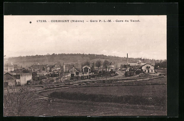 CPA Corbigny, Gare P.- L.-M. - Gare du Tacot