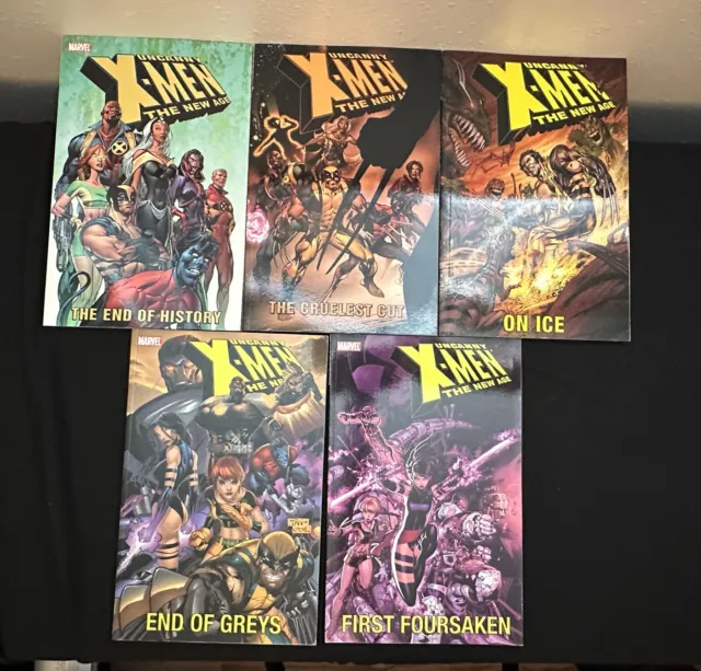 Uncanny X-Men The New Age vol. 1-5 TBPs lot--used but Excellent condition!