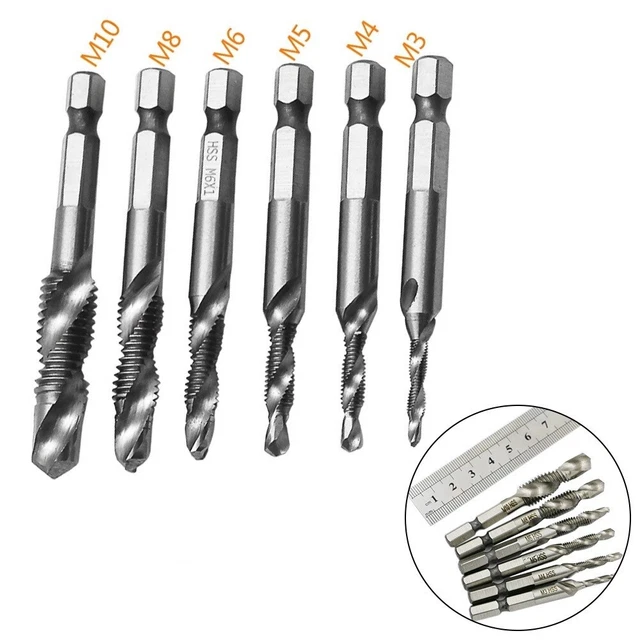 HSS Composite Robinet Perceuse Embout Haut Débit Acier 0.6cm Tige Hex Pratique