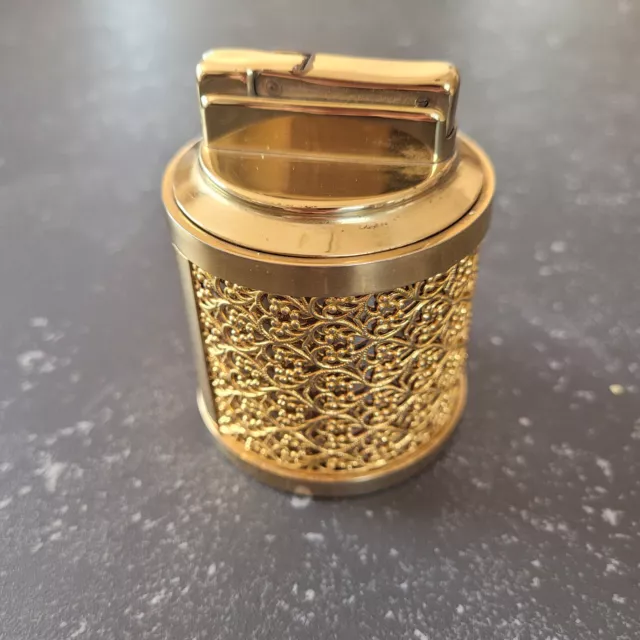 Briquet de Table Cylindrique en Métal doré SOVENO