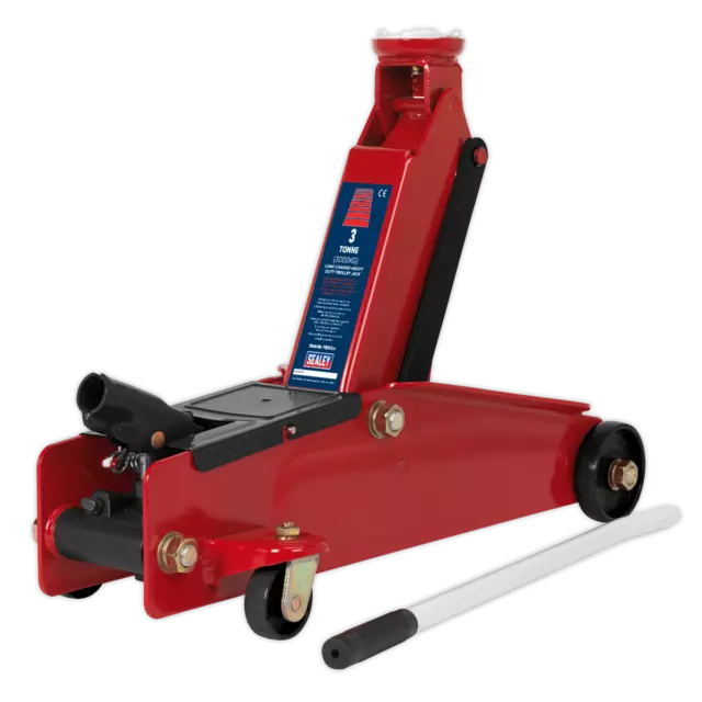 Sealey Tools Trolley Jack 3 Tonne Long Chassis Heavy Duty