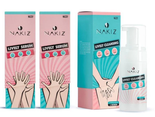 Nakiz Lively Cleaning & Nakiz Lively Serum Mujeres Juego de Cuidado en V