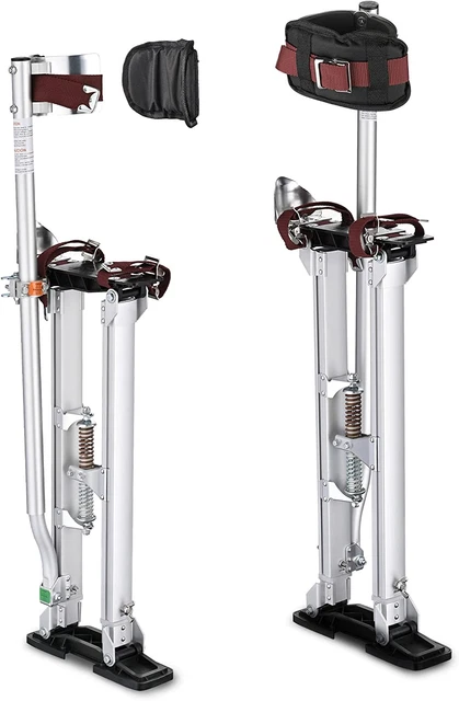 Yescom Drywall Stilts 24"-40" Adjustable Aluminum Tool Stilt with Knee Pad Prote