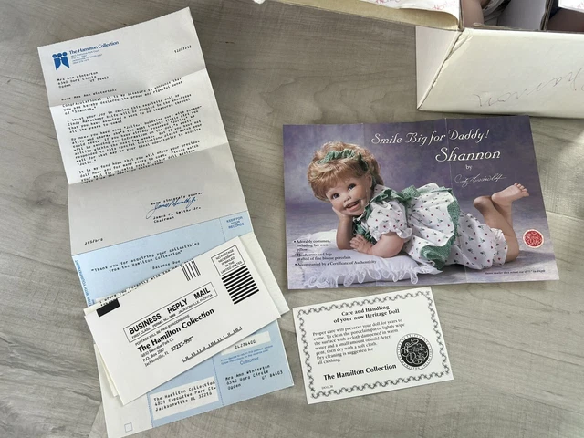 Heritage Dolls - The Hamilton Collection "Shannon" 1992 - Porcelain Doll #1385D