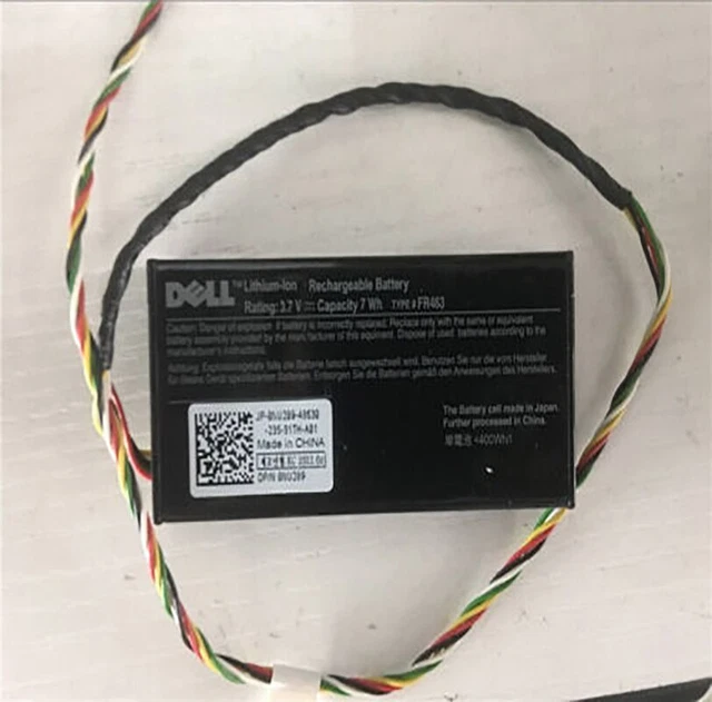 Genuine DELL FR463 Battery 0NU209 NU209 3.7V+Cable for H700 PERC 5i 6i