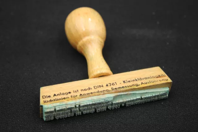 4x alte Stempel aus Holz mit Gummi Set Holzstempel Ibbenbüren Büro Vintage 2