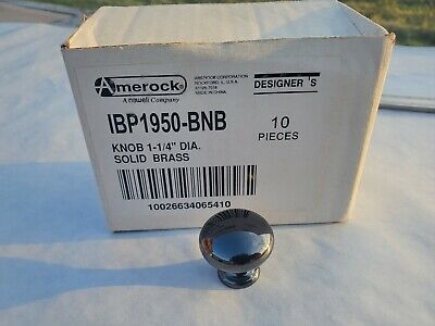 10 pcs. Amerock  Black Nickel 1-1/4" Dia Cabinet Door Drawer Pull BP1950-BNB
