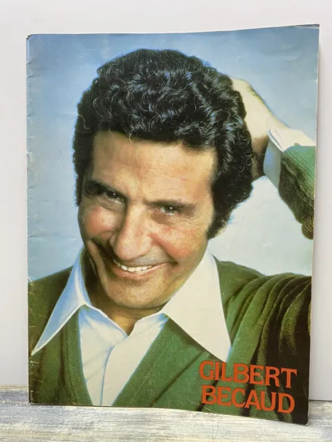 Gilbert Becaud  Souvenir Program   Programme  1985 Rare Vintage Magazine