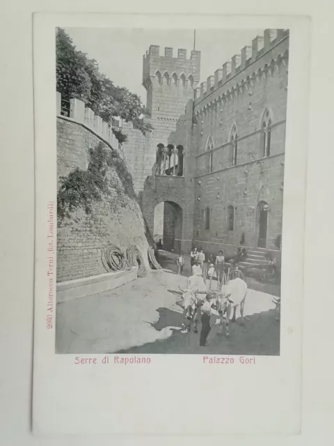 Cartolina Serre Di Rapolano Palazzo Gori Siena Toscana Animata Paesaggistica