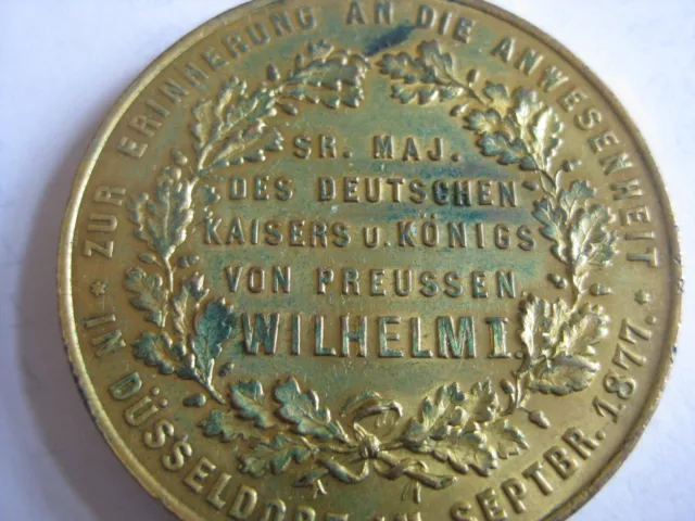 MEDAILLE, , m. Portrait Wilhelms I.1877 zur Erinnerung an Düsseldorf