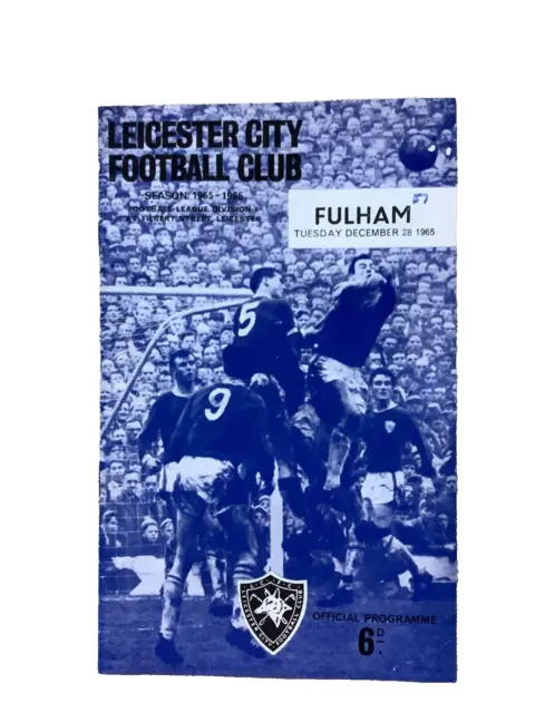 1965-66 Div 1 Leicester City v Fulham Football Programme