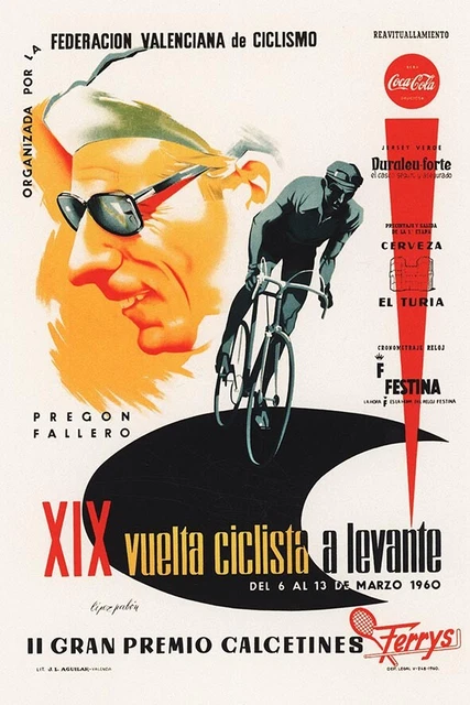 Poster Vintage Cyclisme – Manifeste Publicitaire Fausto Coppi – Stampa Italiana