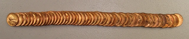1953-S Lincoln Wheat Cent Original Roll of (50) Uncirculated