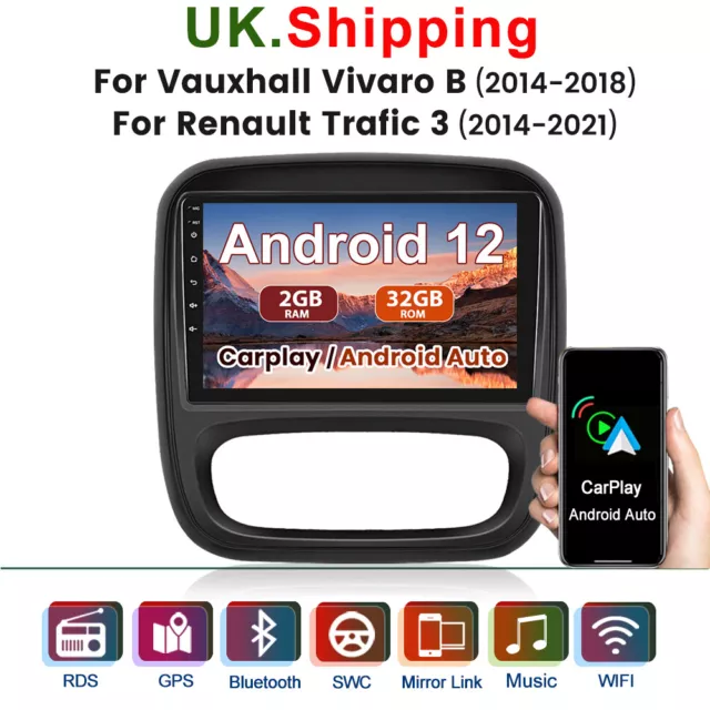 Android 10 Car Stereo Radio For Renault Trafic 3 2014 - 2021 Plug and Play  with 9