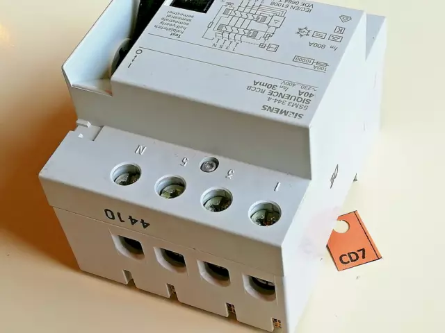 FI-Schutzschalter 40A 30mA, Typ B, Siemens 5SM3344-4, allstromsensiv, Typ B, CD7