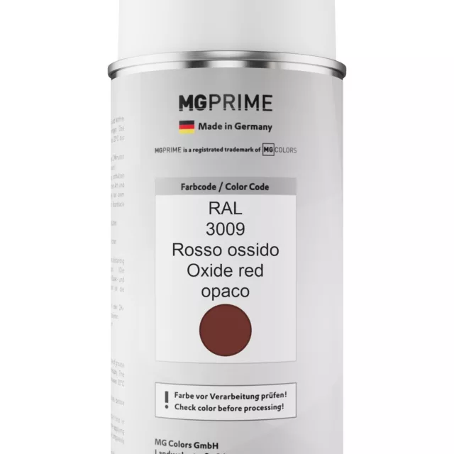 RAL 3009 Rosso ossido Oxide red Bomboletta spray 400 ml opaco asciugatura rapida 2