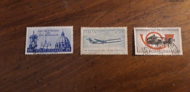 Timbres Italie stamps Italy 1953/1955/1956/1957/1958/1959/1960/1961/1963/1966 2