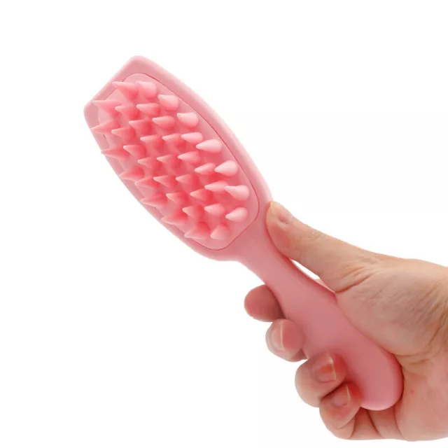 Silicone Hair Scalp Massager Shampoo Brush Shower Comb Exfoliate Remove Dand ❤TH