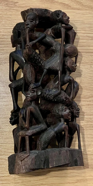 TANZANIA old african ebony "family tree" MAKONDE  13”