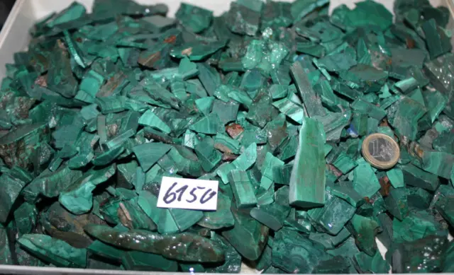 Malachit Natur-Abschnitte Mineral  Rohstein  - ca  1/2  kg  Nr  6150