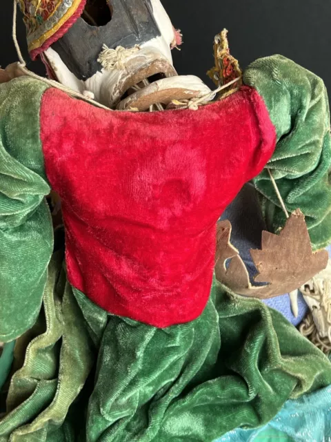 Antique Asian Burmese Folk Art Wooden Puppet Marionette Doll 18