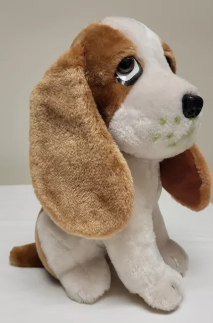 Adorable Hush Puppy plush dog. Basset Hound.   12" tall. Brand new