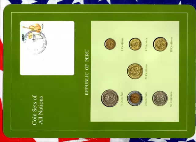 Coin Sets of All Nations Peru 1992-1995 UNC Reformulated 1,2 Sols