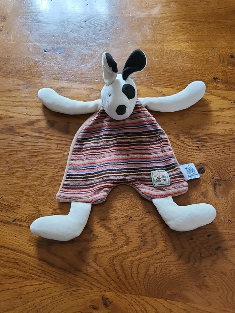 DOUDOU MOULIN ROTY la grande famille JULIUS CHIEN  RAYE ETAT NEUF JAMAIS UTILISÉ