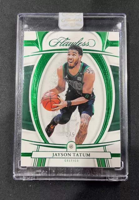 2021-22 Panini Flawless Jayson Tatum #37 Diamond Green Color Match 2/5 2021-22 Panini Flawless Jayson Tatum #37 Diamond Green Color Match 2/5