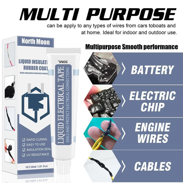 Sigillante Elettrico Liquido Nero - Isolante, Impermeabile, Per Cavi Interni Ed Esterni 50ml