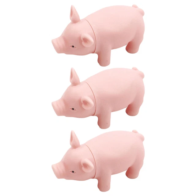 3 PCs Simulation Piggy Chew Toys Hundekauspielzeug Haustierhundkäse Molar