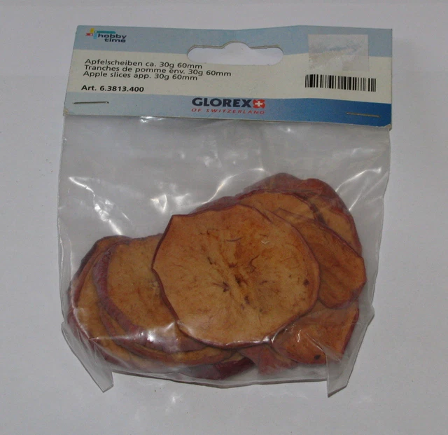 aprox. 30 gr rodajas de manzana secas*diámetro unos 60 mm
