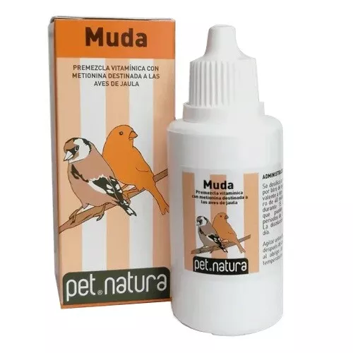 PETNATURA MUDA 125 ml Suplemento alimenticio para pájaros.