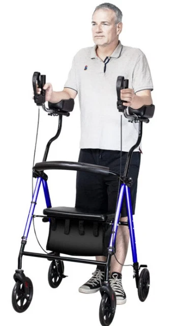 NEW EL- WALKER Upgrade Upright Rollator Walker Medical Aid Stand Walking NEW EL- WALKER Upgrade Upright Rollator Walker Medical Aid Stand Walking