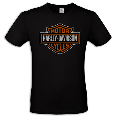 Maglietta uomo Harley Davidson logo vintage idea regalo t shirt moto biker
