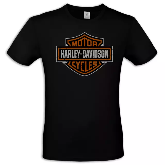 Maglietta uomo Harley Davidson logo vintage idea regalo t shirt moto biker