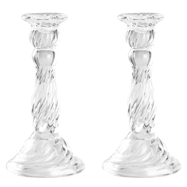 Portavelas de vidrio, candelabro de encaje, candelabro para Den Ti3582