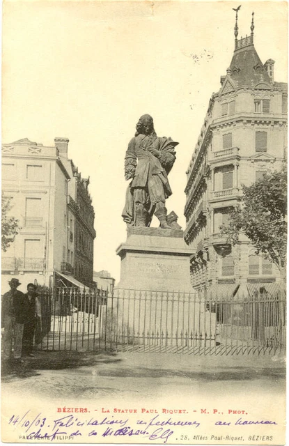 Carte Postale Ancienne (CPA) – Béziers (34) – Gare Des Tramways Et Place D'Espagne – Années 1900
