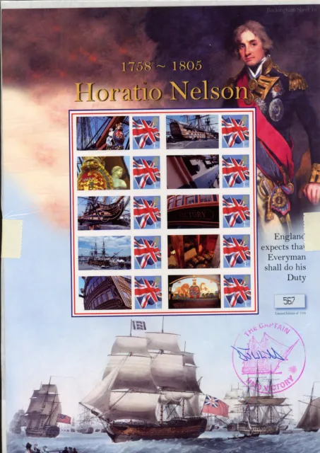 Horatio Nelson Smilers sheet signed Lieutenant Commander D J Whild