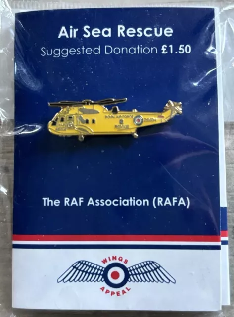 Wings Appeal RAF Air Sea Rescue Pin Badge Royal Air Force WW2 WW1 Charity ZE594