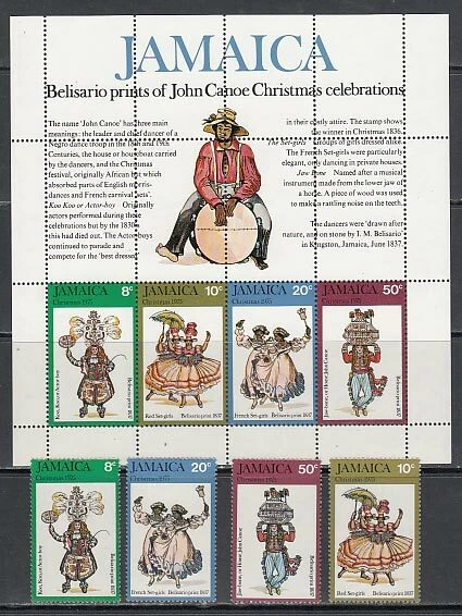 Jamaïque - Courrier Yvert 410/3 + H 8 MNH Noël