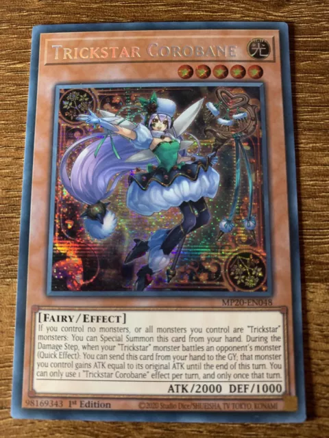 MP20-EN048 Trickstar Corobane Secret Rare 1st Edition NM YuGiOh Card