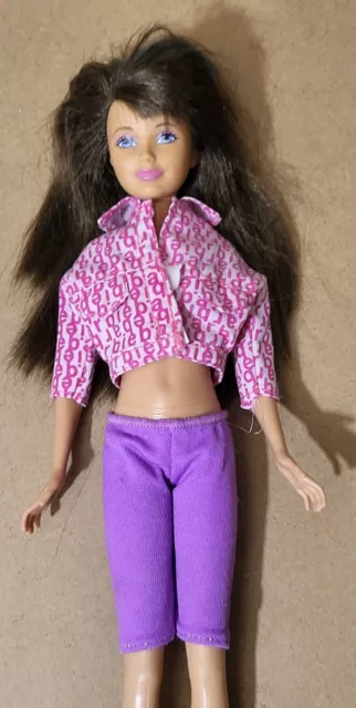 STACIE DOLL BRUNETTE Hair  Blue Highlights Skipper Sister Barbie Nude VGUC C108 3