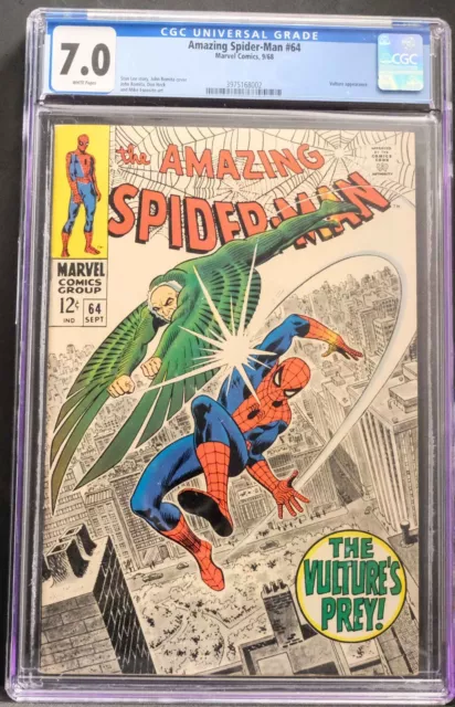 AMAZING SPIDER_MAN #64 (1968) CGC 7.0 - White Pages