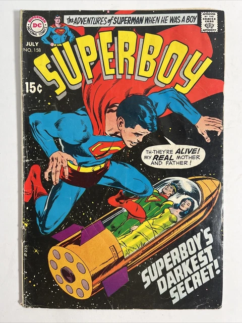 Superboy #158 Comic Book 1969 FN Frank Robbins Neal Adams DC