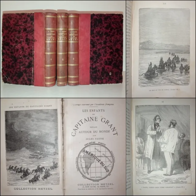 Jules VERNE. Les enfants du capitaine Grant. Vers 1880, Hetzel. Illustré