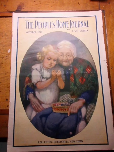 Peoples Home Journal Magazine  10/1912 Sewing Lesson Old Dutch Cleanser color ad