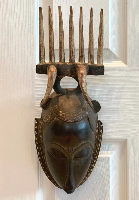 Stunning Antique Tribal African Carved Wood Mask