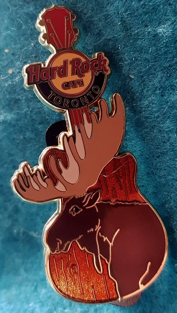 TORONTO MOOSE HEAD CALL OF THE WILD ANTLERS WOOD GRAIN GUITAR Hard Rock Cafe PIN