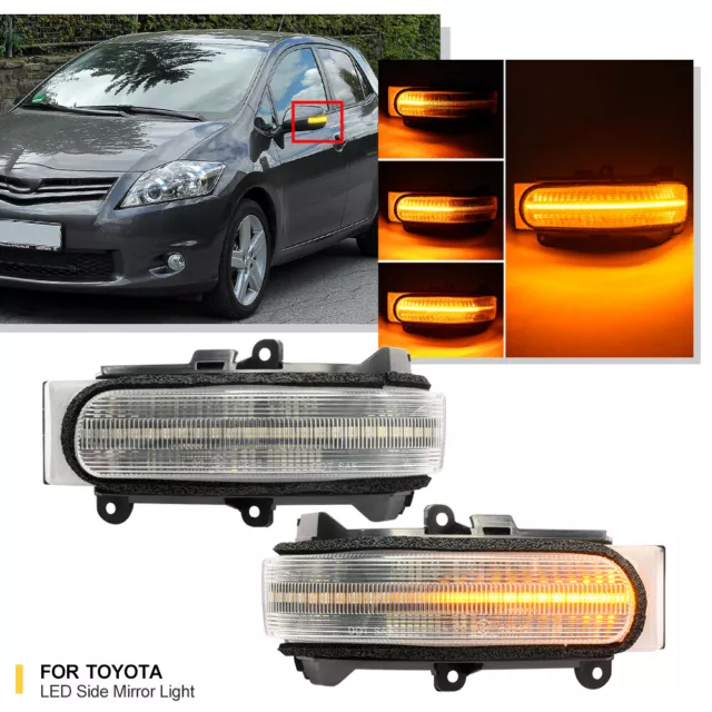 2x LED Séquentiel Rétroviseur Clignotant Pour Toyota Auris Hybrid Corolla Saloon